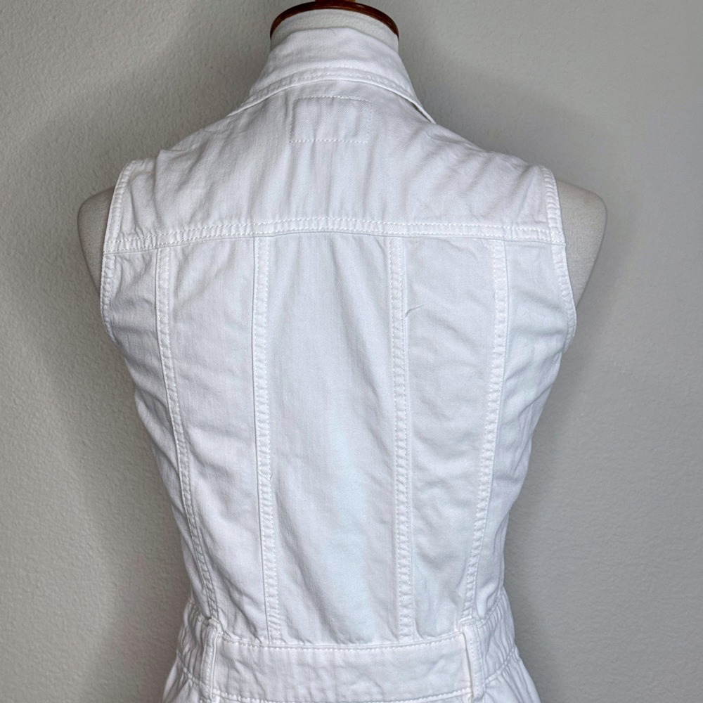 LAUREN RALPH LAUREN Denim Jean Dress 2 Sleeveless Pocket Preppy Nautical Coastal - Picture 10 of 12